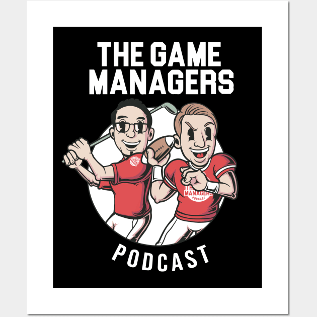 The Game Managers Podcast Cartoon Logo 1 Wall Art by TheGameManagersPodcast